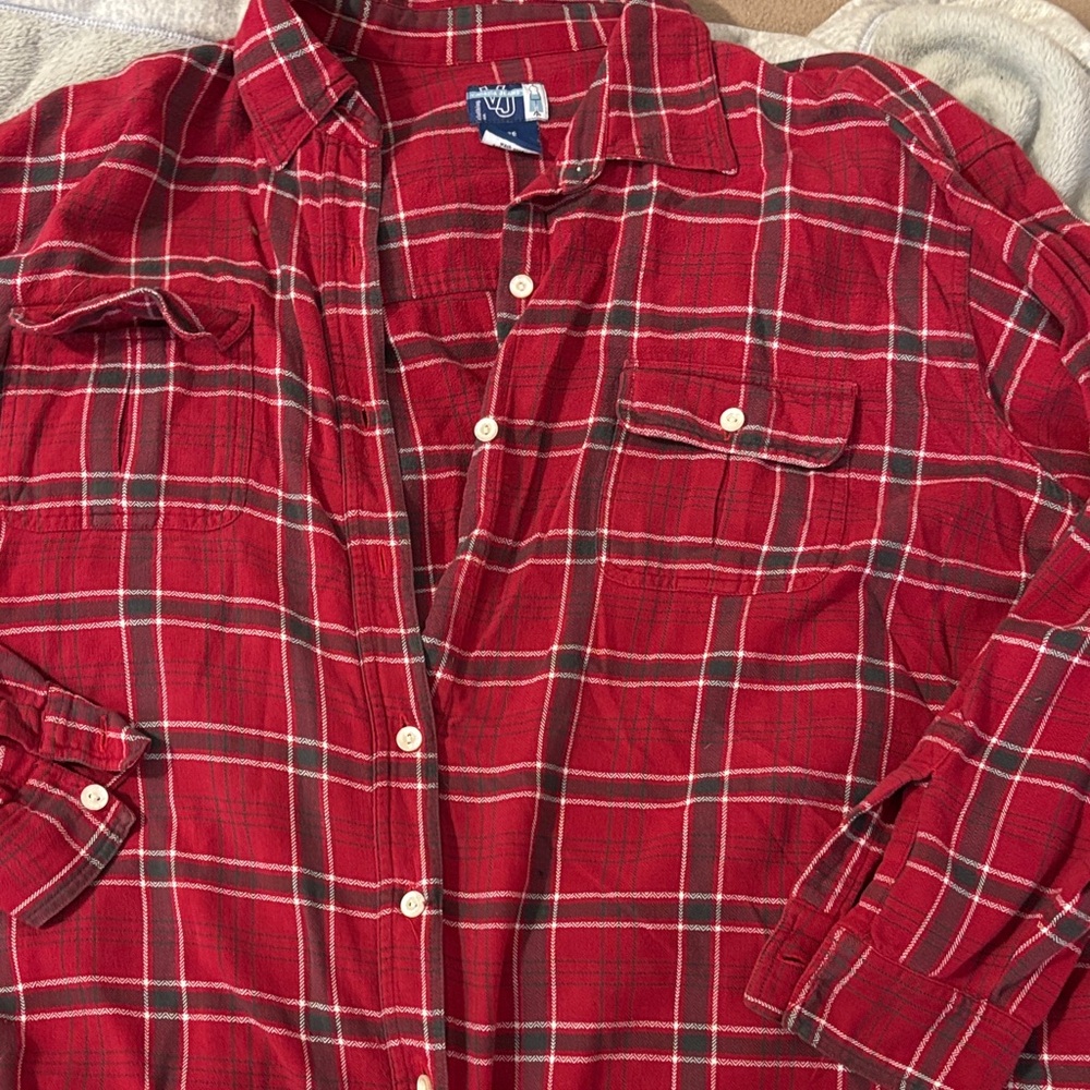 Red Plaid Women’s Flannel Shirt
